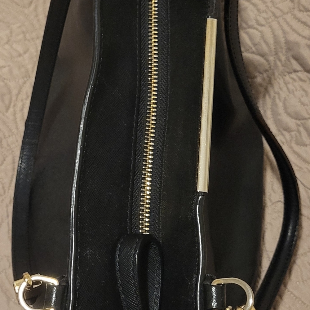 Coach Black Tote with Gold Accents - Picture 7 of 8